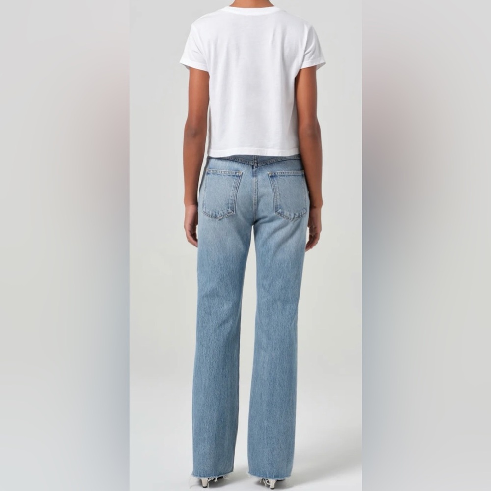 NWT Agolde Leena Mid Rise Baby Flare Jean Stage Wash 29 - Picture 2 of 14
